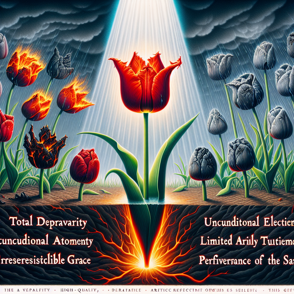 Illustration of the TULIP acronym representing Reformed Theology.