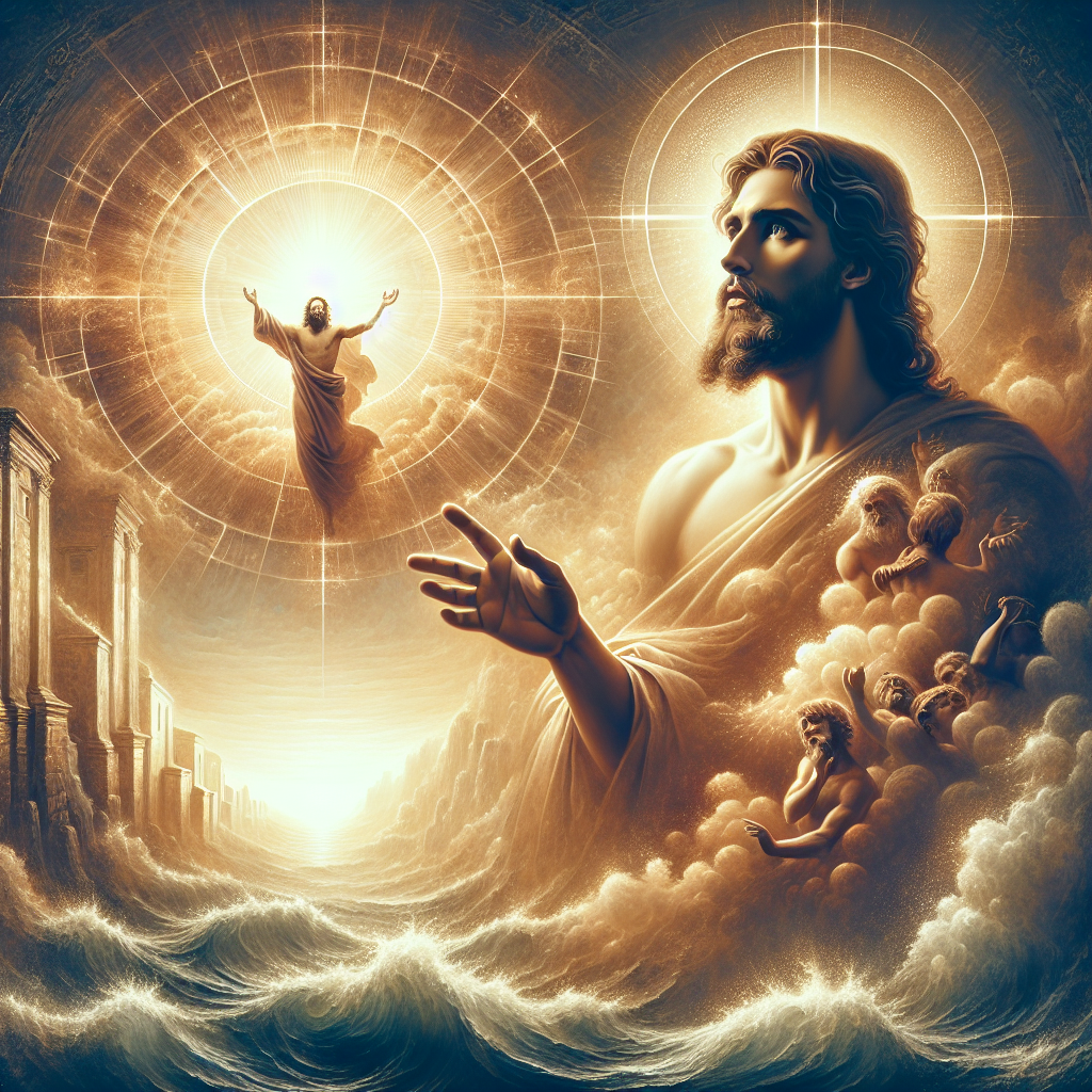 Artistic depiction of Christ as the sole mediator in Reformed Theology.