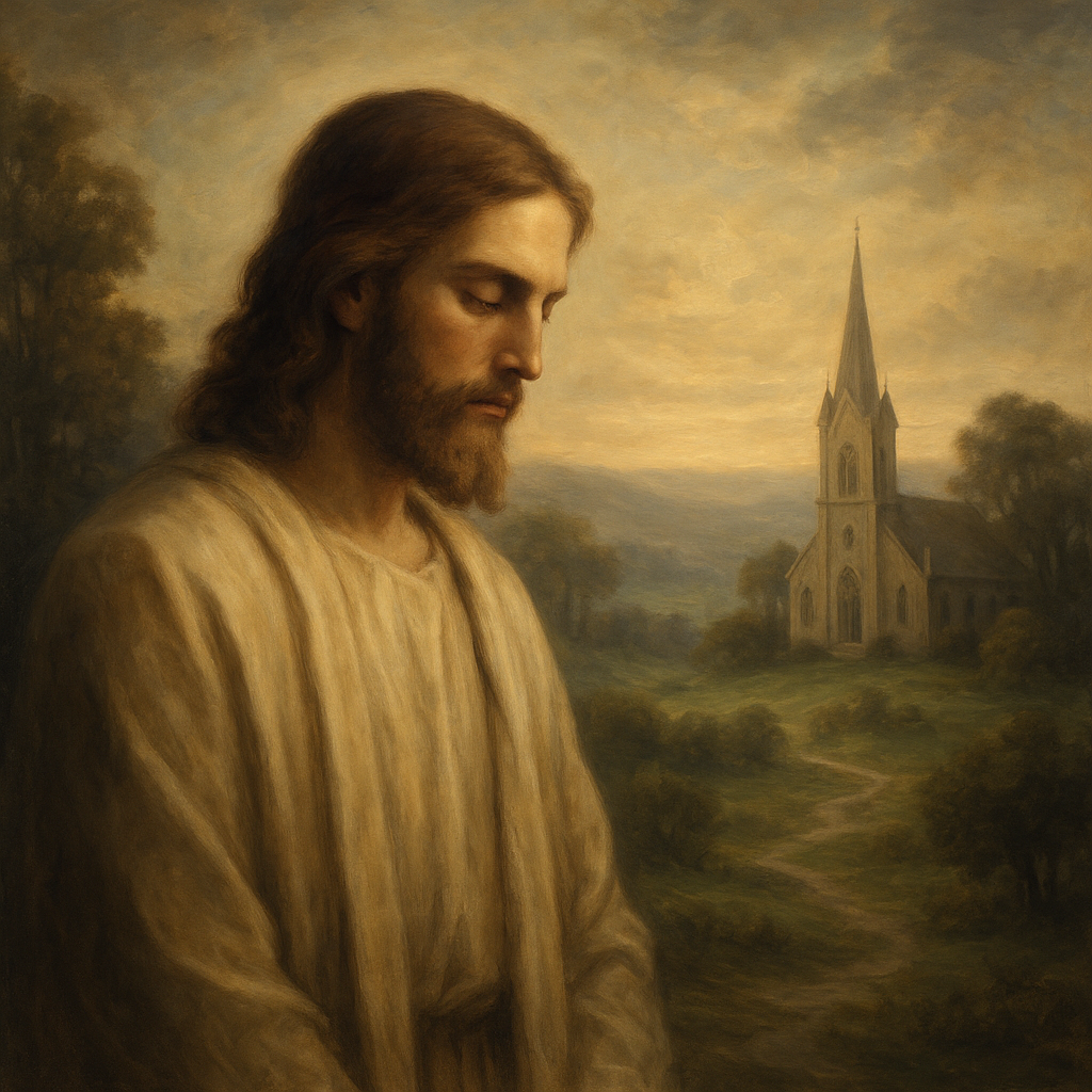 A serene landscape symbolizing theological concepts of federal headship and covenant grace.