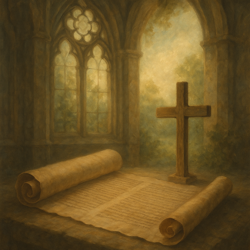 Artistic depiction of King David reflecting on his covenant with God.